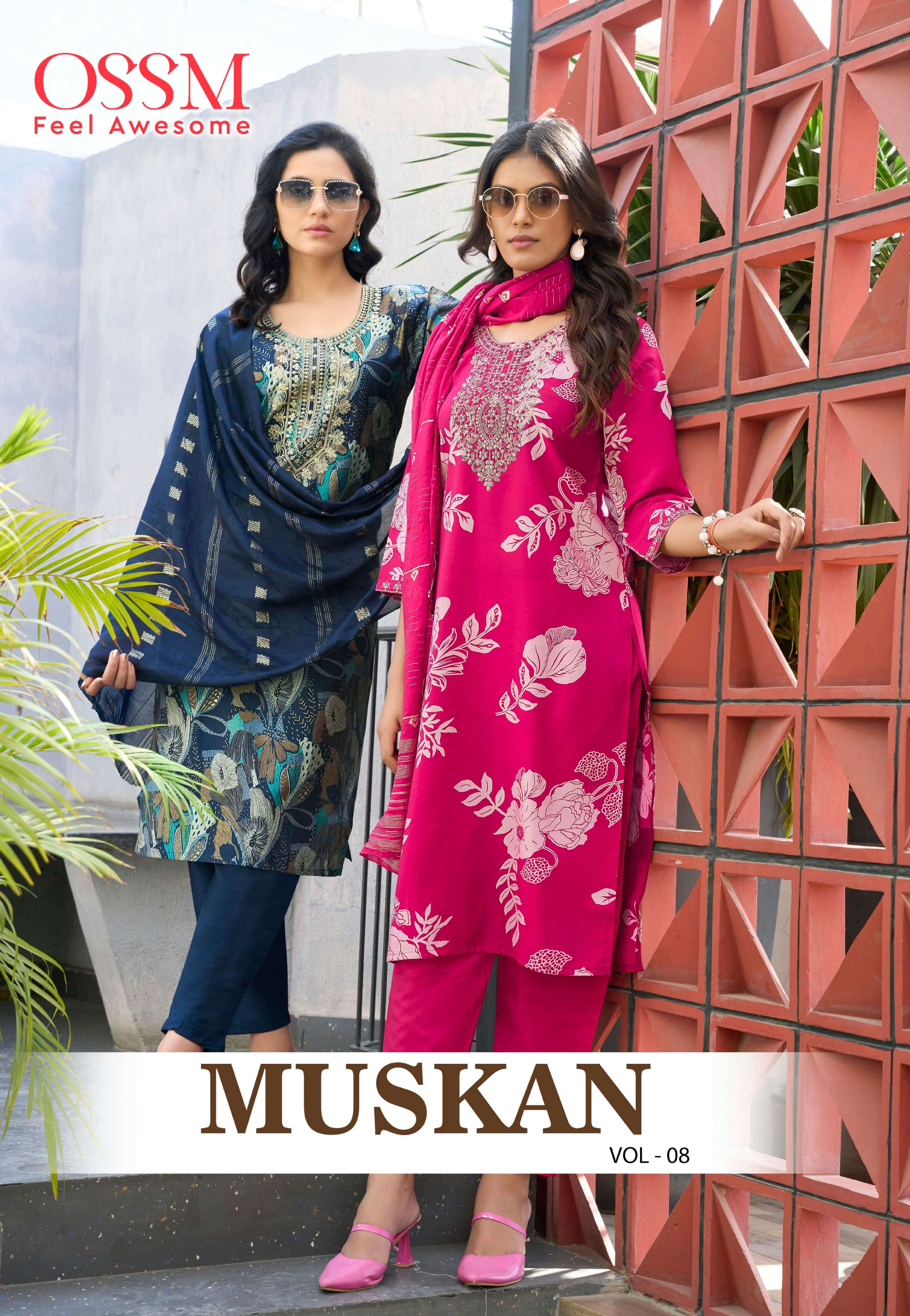 OSSM KURTI MUSKAN Vol 08 PRINTED KURTI WHOLESALER 