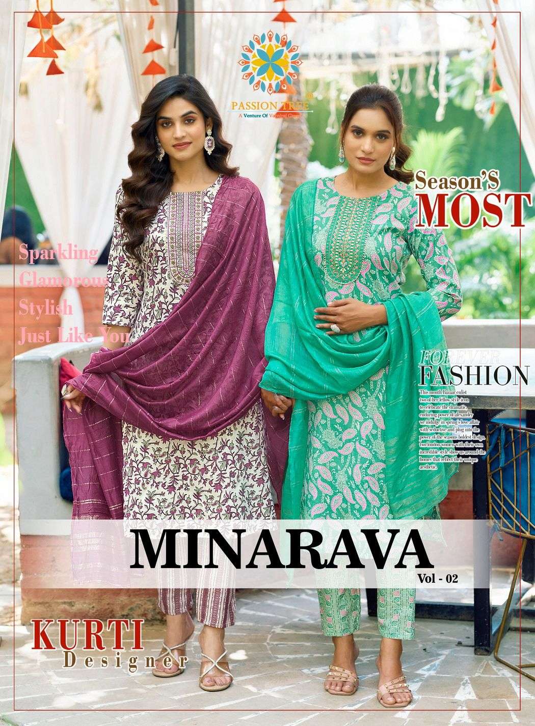 PASSION TREE MINARVA VOL 2 PRINTED KURTI WHOLSELLER 