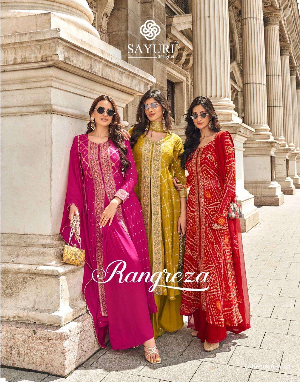 SAYURI DESIGNER RANGREZA PRINTED KURTI WHOLSELLER 